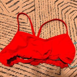 Red Jolyn Tie Bikini Top